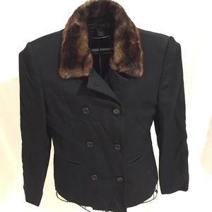 Lauren by Ralph Lauren wool Coat with Fur collar